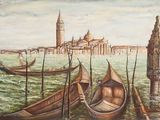 many boats that are sitting in the water by the shore