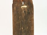 a small wooden board with a piece of wood sticking out of it