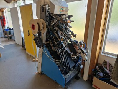 a machine that is sitting inside of a building