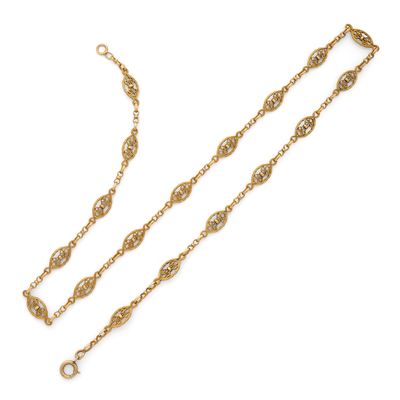 Collier Or 18k (750) Travail français L. - Photo 1