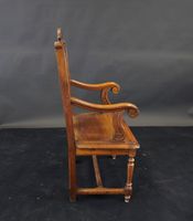 Fauteuil provençal en bois mouluré et sculpté à dossier ajou… (photo 2)