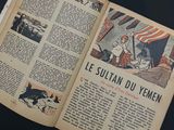 an open book with a picture of a man riding a horse