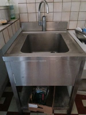 Plonge inox 1 bac - Vendu en l'état. - Photo 1