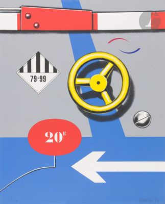 a picture of a pinball game with a yellow wheel