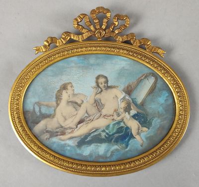 Ecole française XIXème. 'La toilette de Vénus', Huile sur ca…