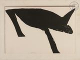 une image représentant un dessin en noir et blanc d'un oiseau sur fond blanc
