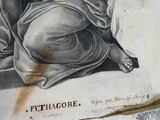 un dessin représentant une femme assise par terre