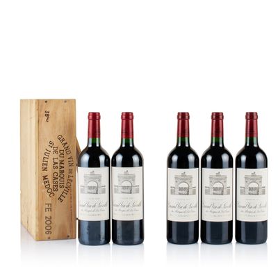 four bottles of red wine and a wooden box