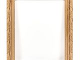a gold picture frame on a white background