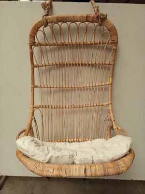1 Chaise Balancoire DE Jardin EN Rotin Avec Coussin + 2 Cord…