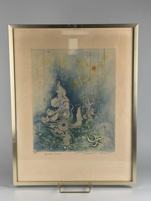 Renée LUBAROW (1923-2017). "Gravitation marine".