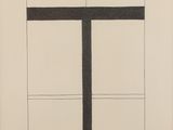 a black and white drawing of a cross on a white background