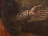 an image of a painting of a man holding a bird in his hand
