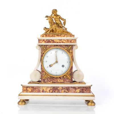 LAURENT à Paris Pendule Louis XVI au jeune satyre avec un bo…