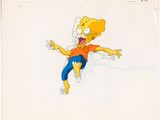 animation animation production cel of the simpsons character from the simpsons show