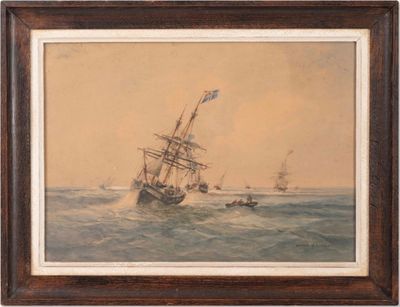 une image représentant un tableau d'un navire en mer