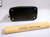 louis vuitton black leather wallet case with gold hardware