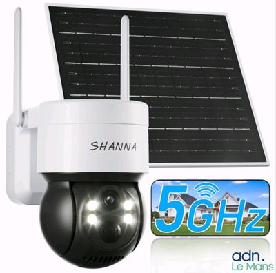 solar powered security camera with 5ghhz and 5ghz