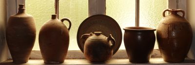 LOT de 5 pots en grès. Différentes dimensions. - Photo 1