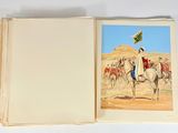 a book with a picture of a man riding a horse