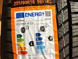 a close up of a tire with a label on it