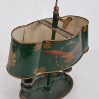 Petite lampe bouillotte en métal laqué à décor d'aigle - XIX… (photo 3)