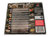a back cover of a video game with a picture of a car