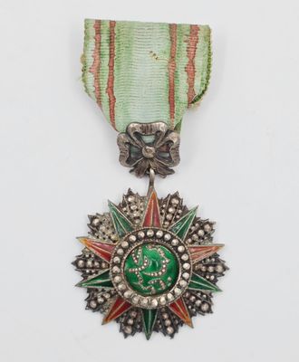 Gros plan sur une médaille portant une étoile