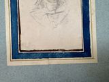 a picture of a drawing of a woman in a hat