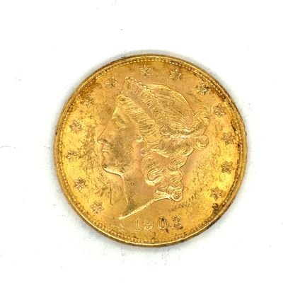 l'image d'une pièce d'or sur laquelle figure une tête de femme