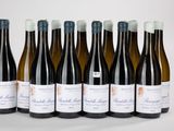 six bouteilles de vin sont alignées sur une table