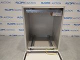 an open metal box with a yellow wire on top of it