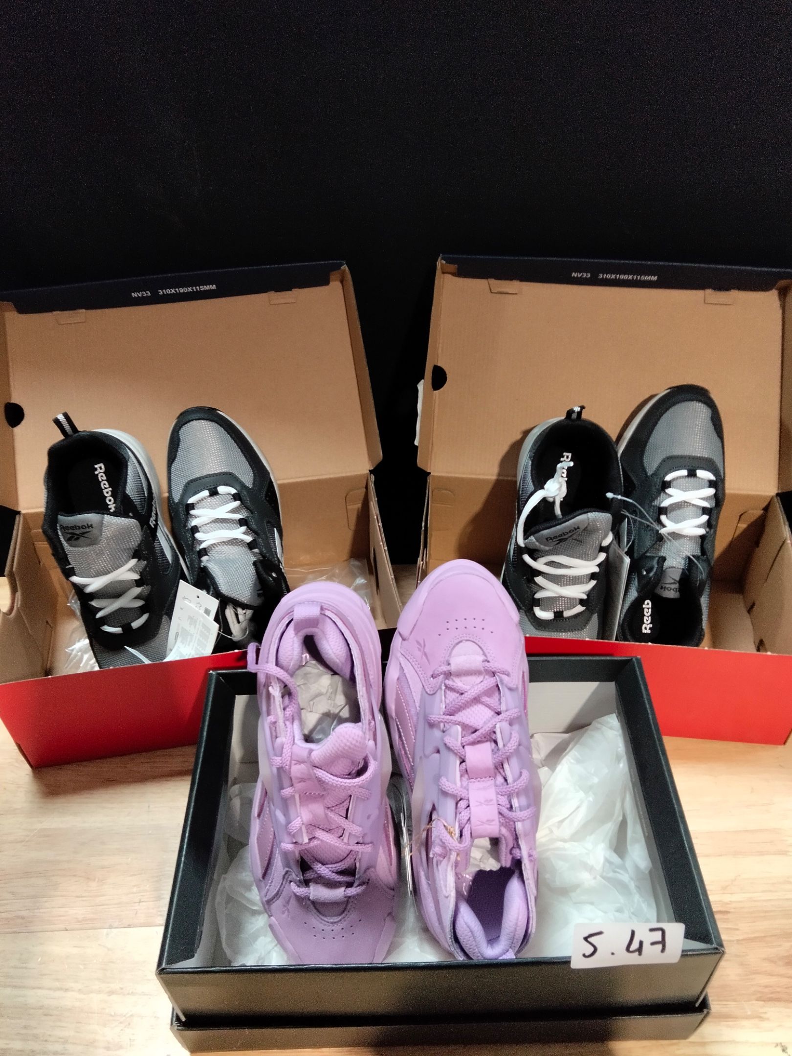 Lot de 3 paires de chaussures Reebok Taille 36 (Reebok Cardi…