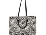 un sac noir et blanc orné d'un motif
