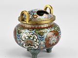 chinese cloissanted cloissanted cloissanted vase with stand, 20th century