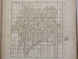 an old book with a map of the united states on it