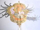 une photo représentant un dessin d'un crâne sur une feuille de papier