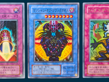 three different pokemon cards with different designs on them on a blue background