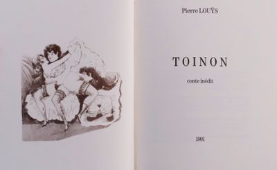 an open book with a drawing of a woman and two children