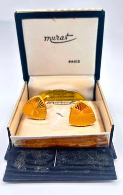 une boîte contenant une paire de boucles d'oreilles