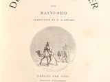 an old book with a picture of a man riding a horse