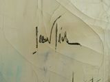 a picture of a broken window with the word hello written on it
