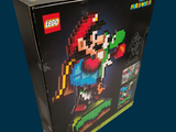 a box with a lego figure of a mario bros character on it