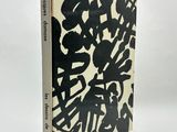 a black and white book with a black and white design on it