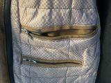 a close up of a bag with a zipper on it