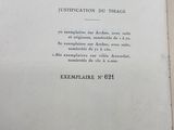 an open book with a black and white title on it