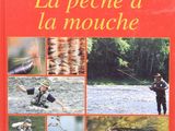 a red book cover with pictures of a man fly fishing