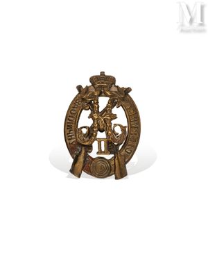 a close up of a metal badge with a horse on it