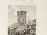 the front cover of a book with a drawing of a man on a clock tower