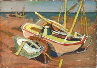 deux bateaux amarrés sur la plage